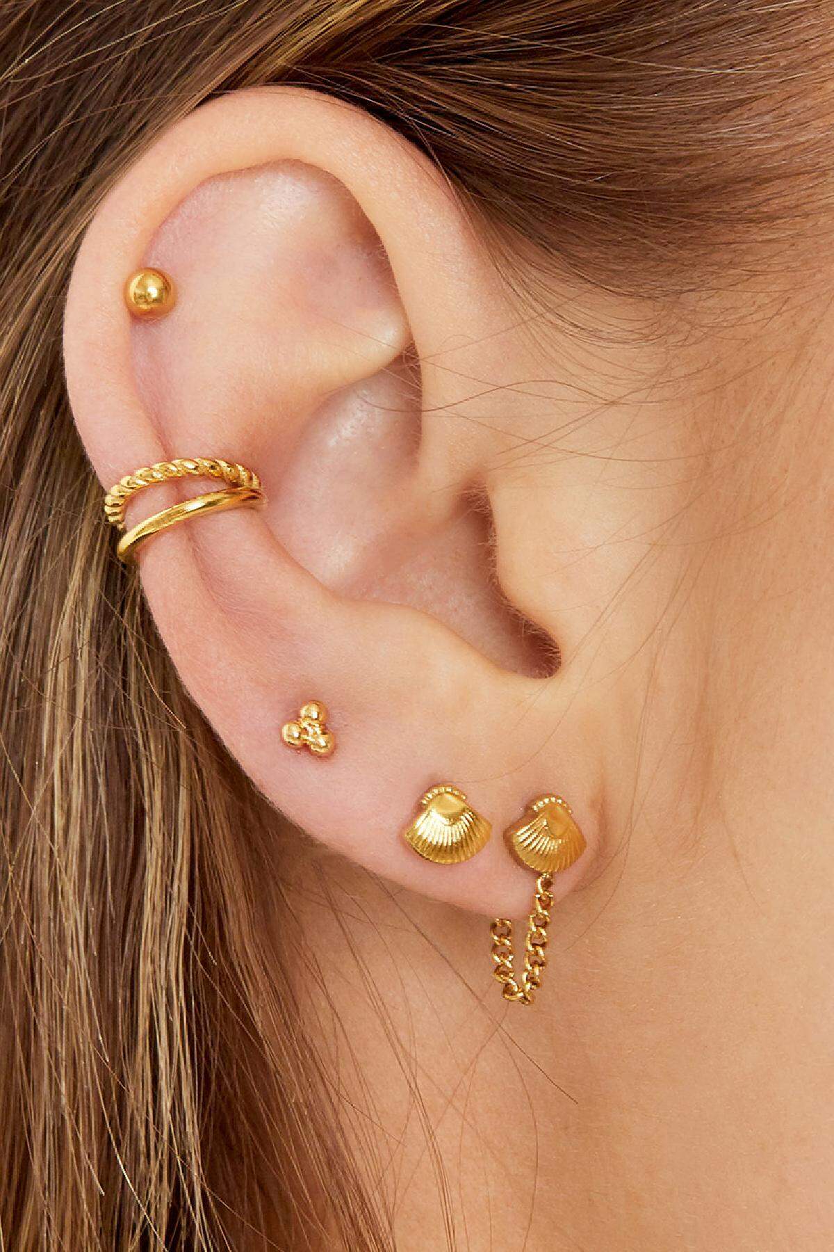 Stylish Stainless Steel Ear Cuffs - Silver & Gold
