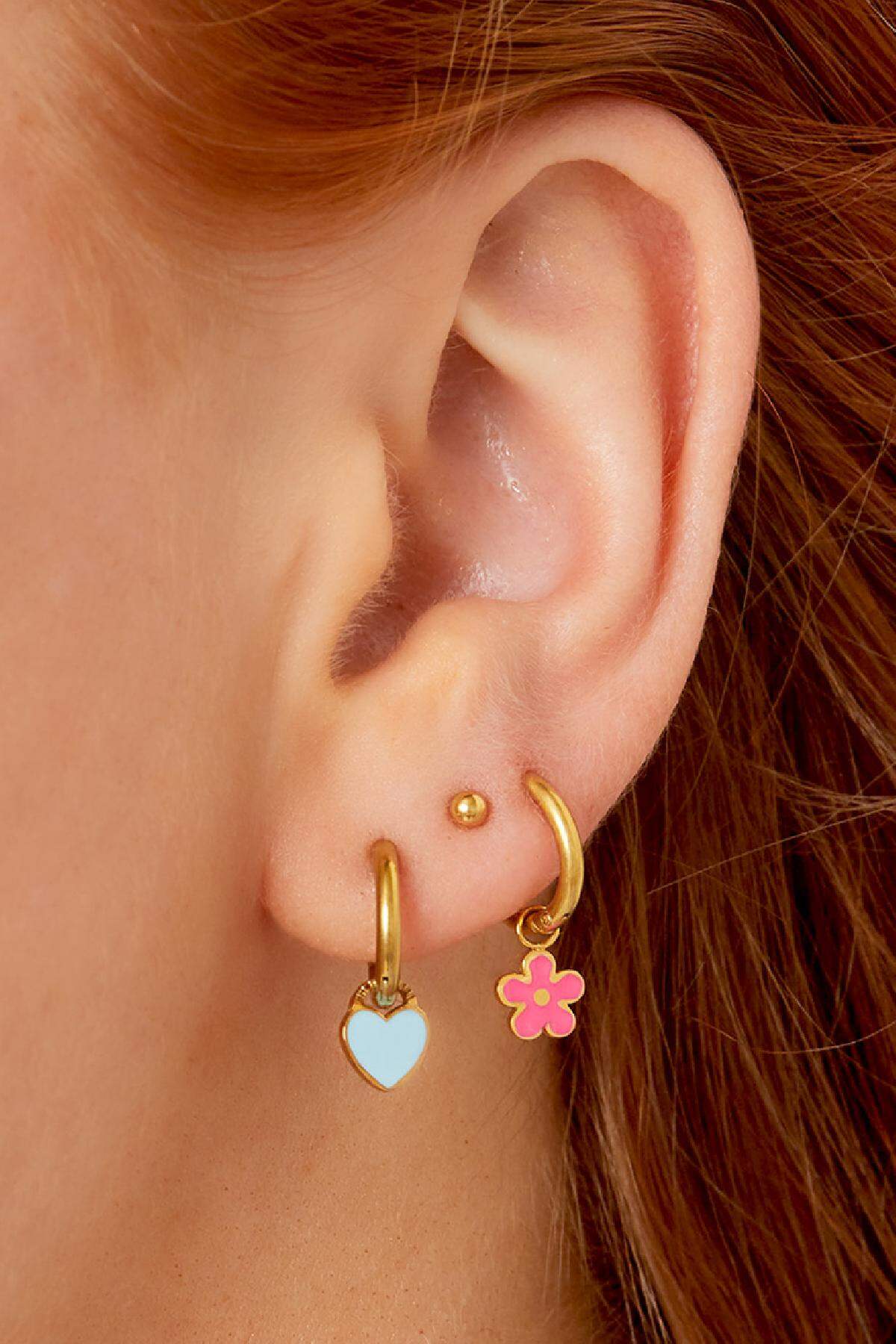 Stylish Stainless Steel Flower Drop Earrings