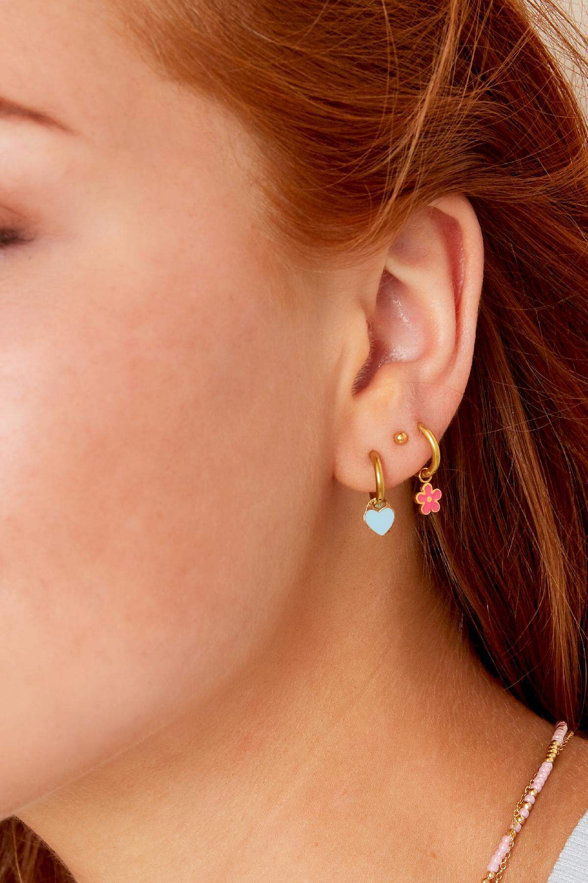 Stylish Stainless Steel Flower Drop Earrings