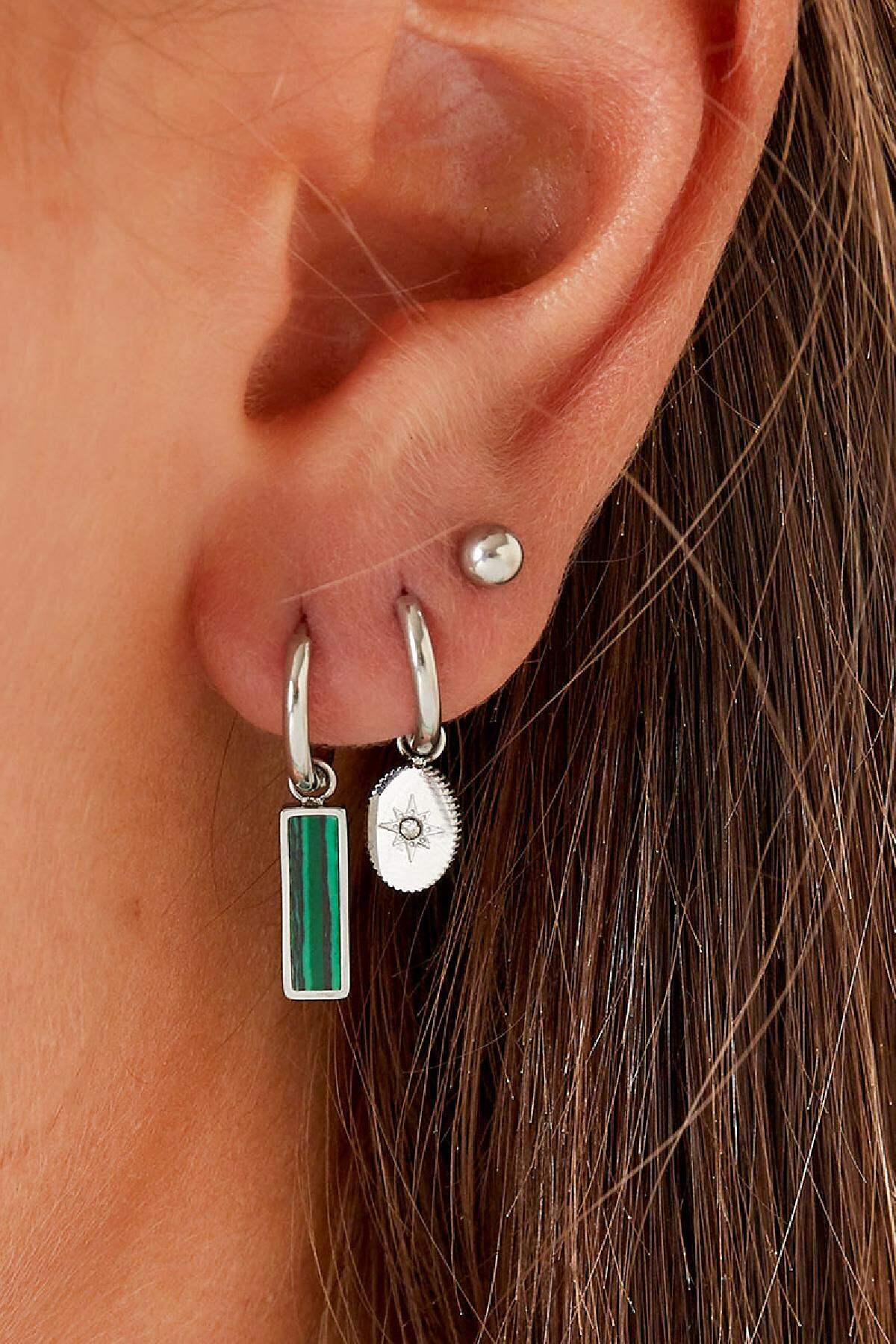 Stylish Rhinestone Drop Earrings in Silver & Gold