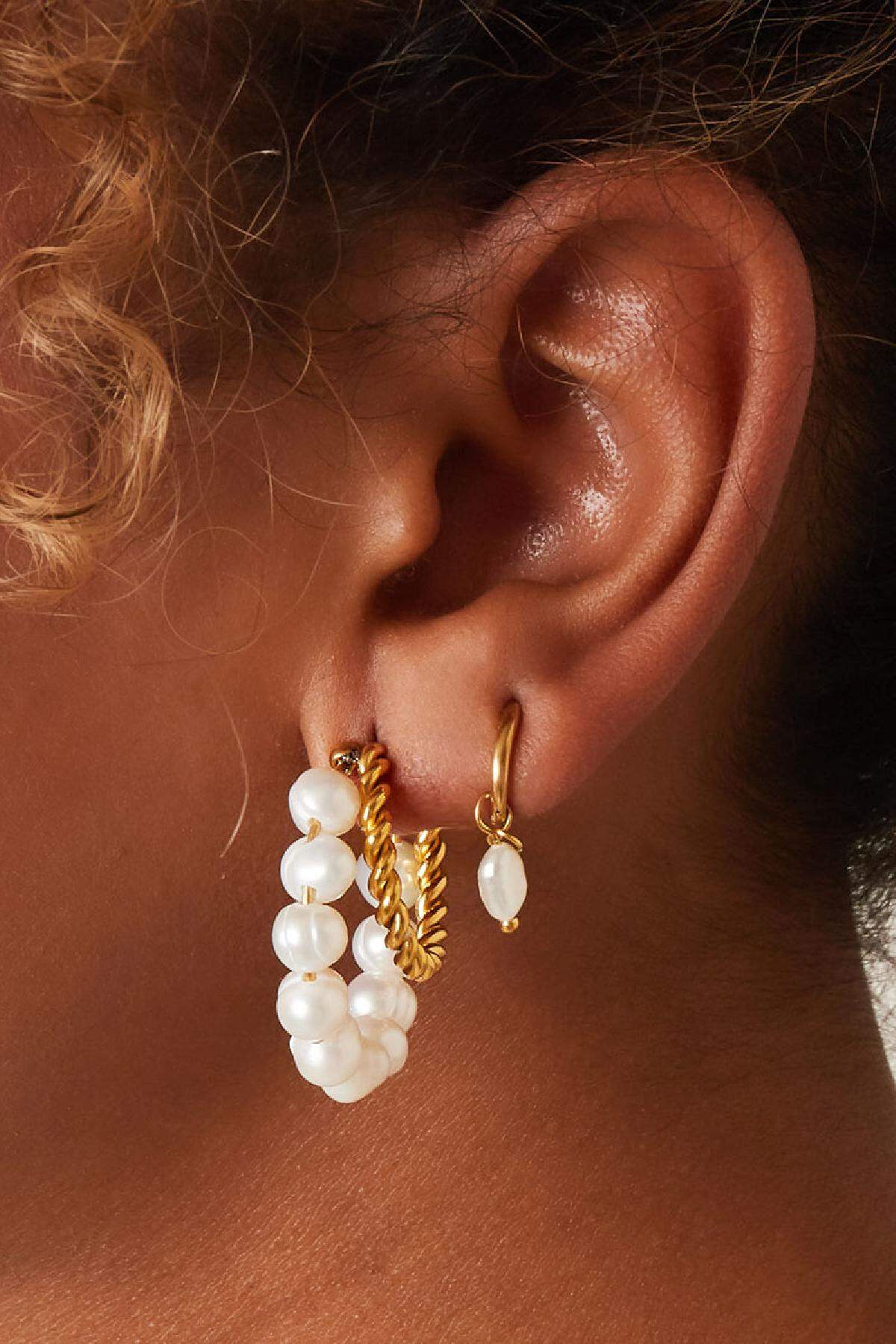 Elegant Stainless Steel Drop Earrings in Silver & Gold