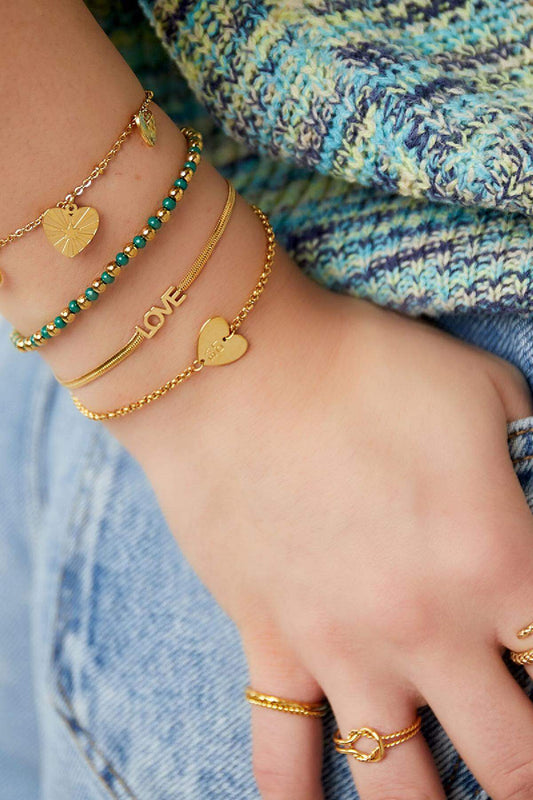 Stylish Letter Charm Bracelet for Everyday Elegance