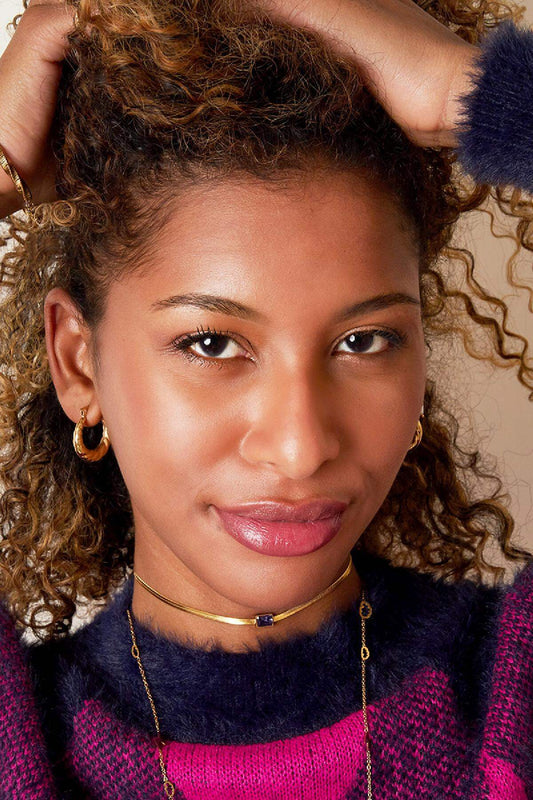 Stylish Stainless Steel Hoop Earrings - Silver & Gold