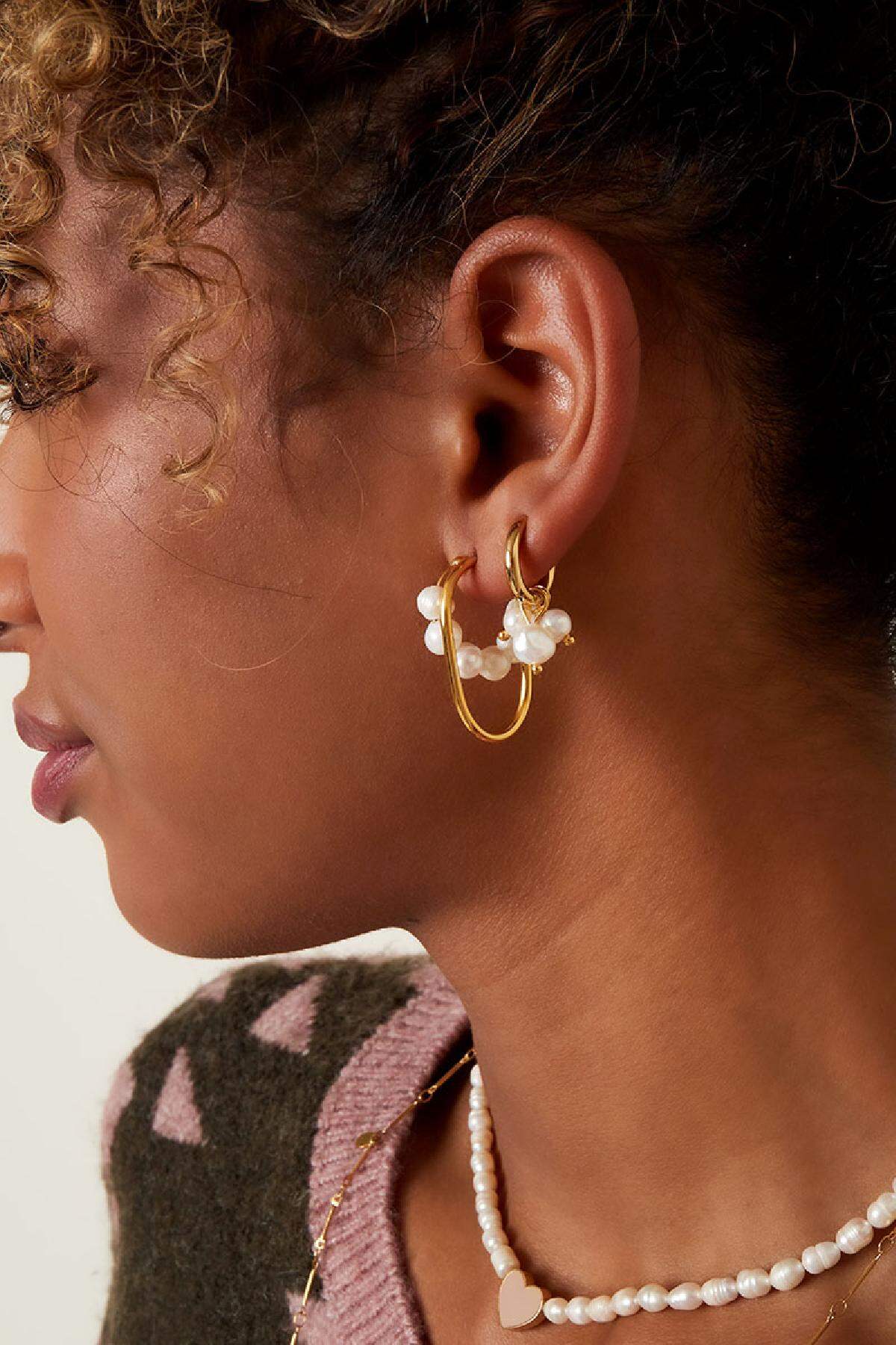 Stylish Silver & Gold Beads Earrings for Everyday Wear