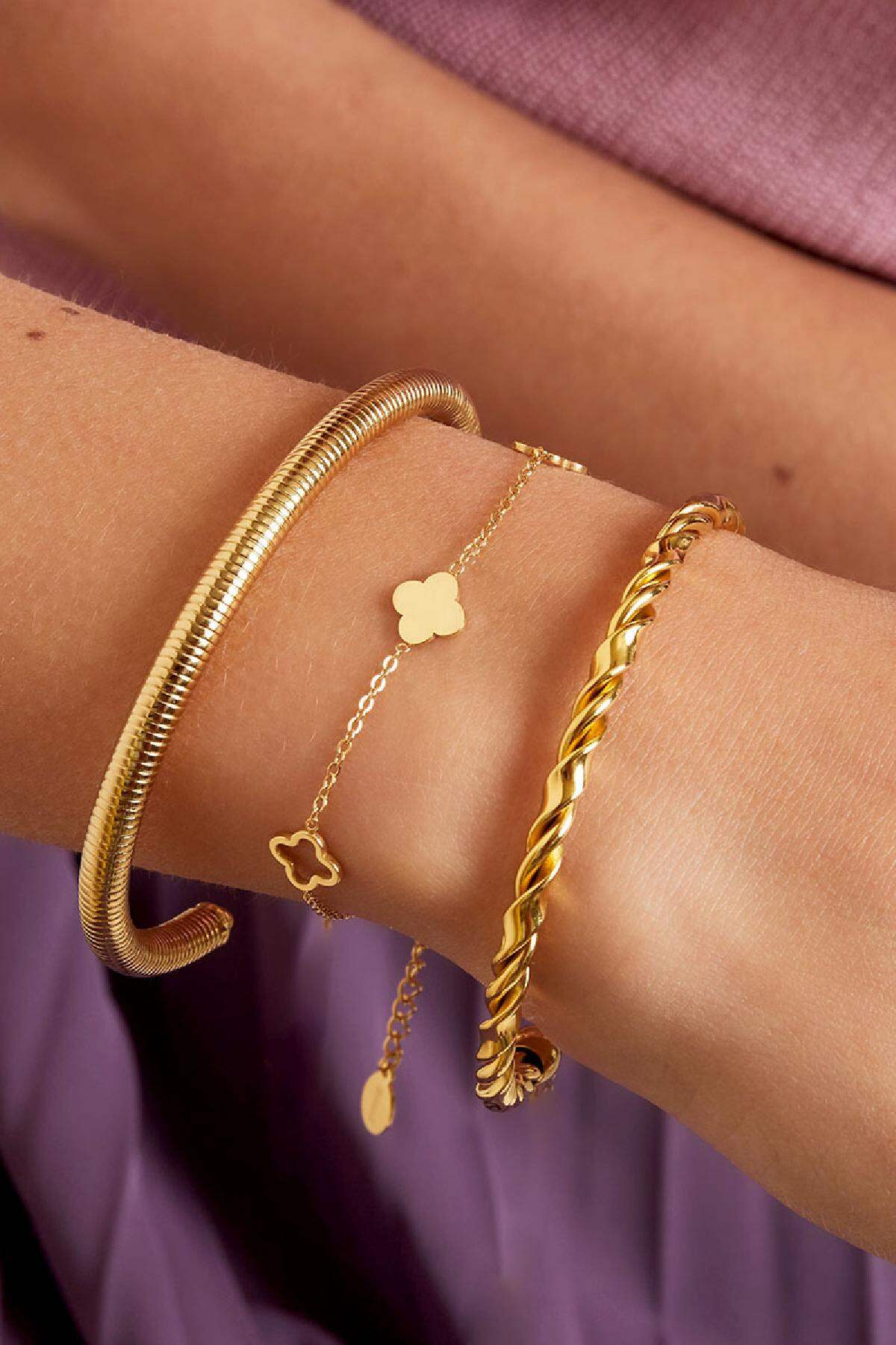 Stylish Stainless Steel Charm Bracelets in Silver & Gold