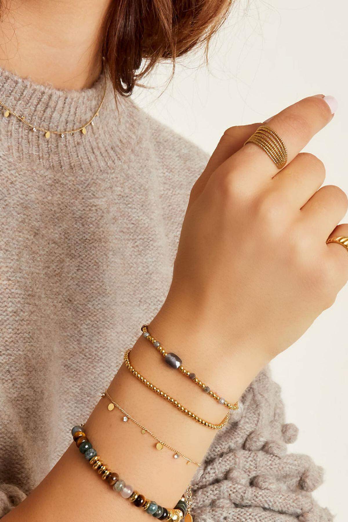 Chic Multicolor Stainless Steel Charm Bracelet