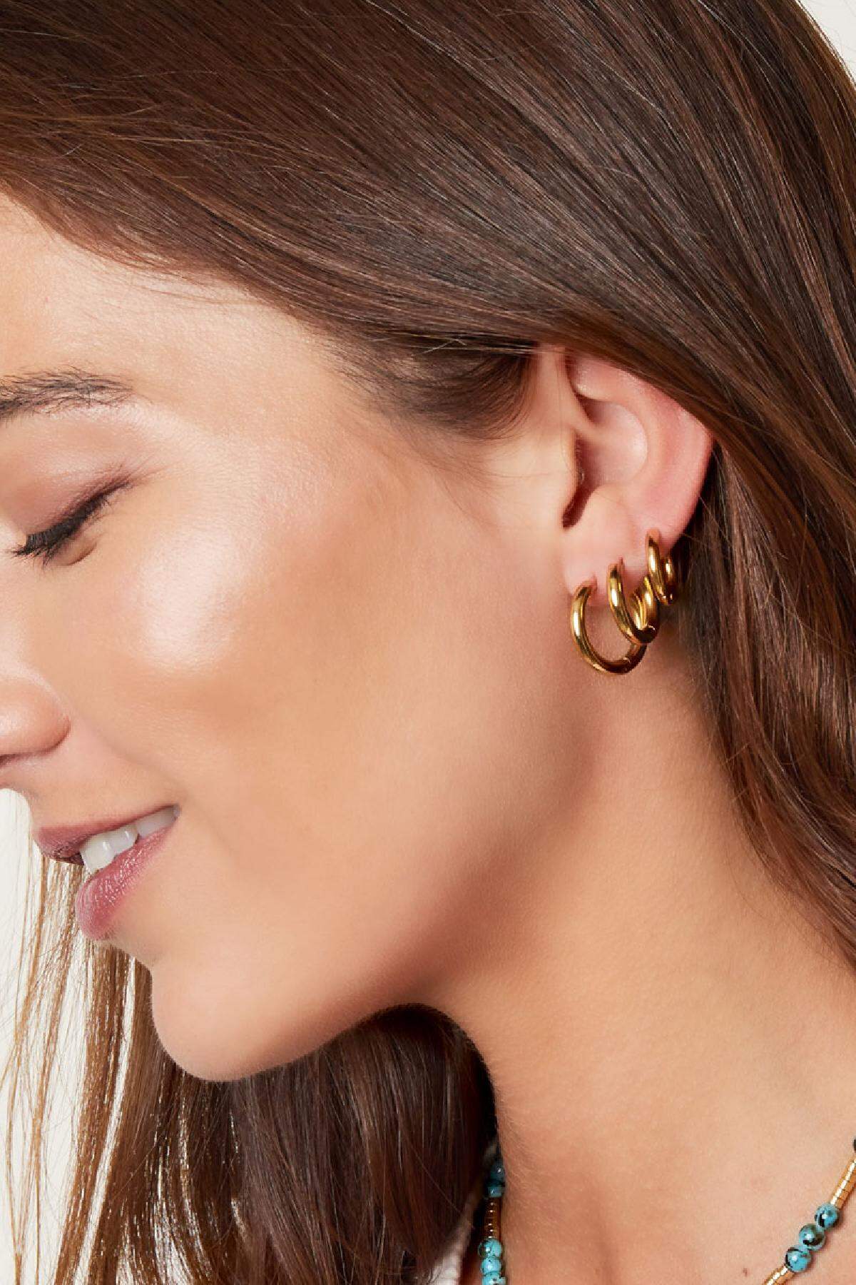 Elegant Minimalist Hoop Earrings - Silver & Gold