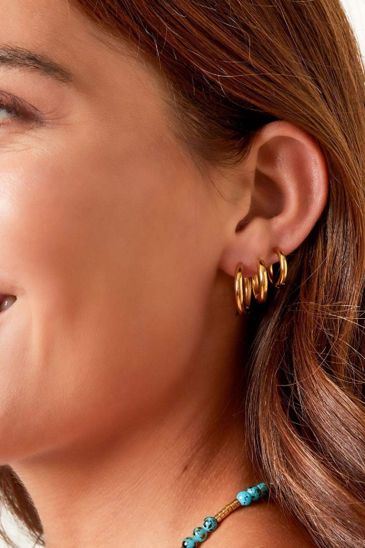 Elegant Minimalist Hoop Earrings - Silver & Gold