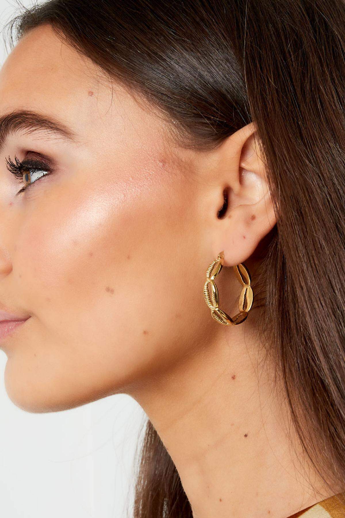 Elegant Statement Hoop Earrings in Silver & Gold