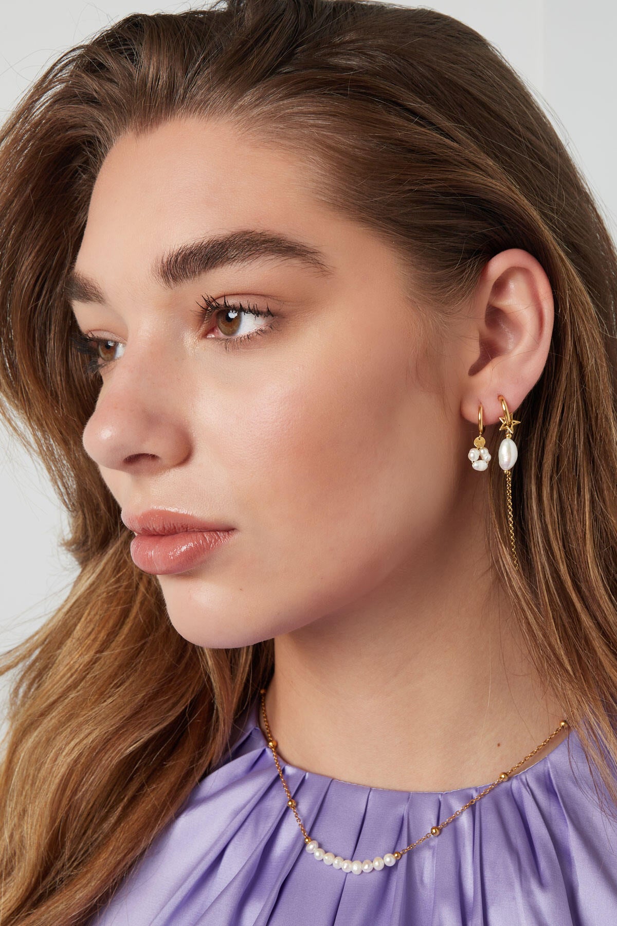 Elegant Drop Earrings in Silver & Gold