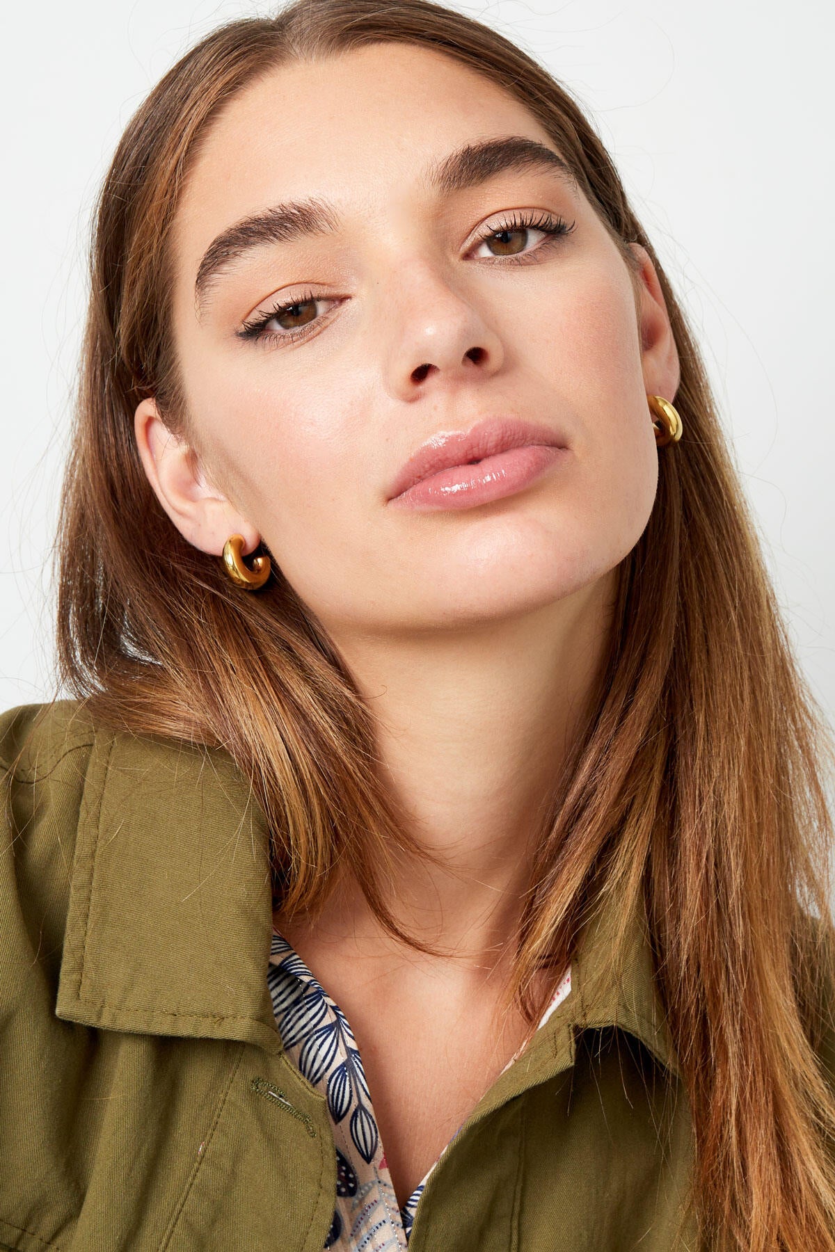 Stylish Stainless Steel Hoop Earrings in Silver & Gold