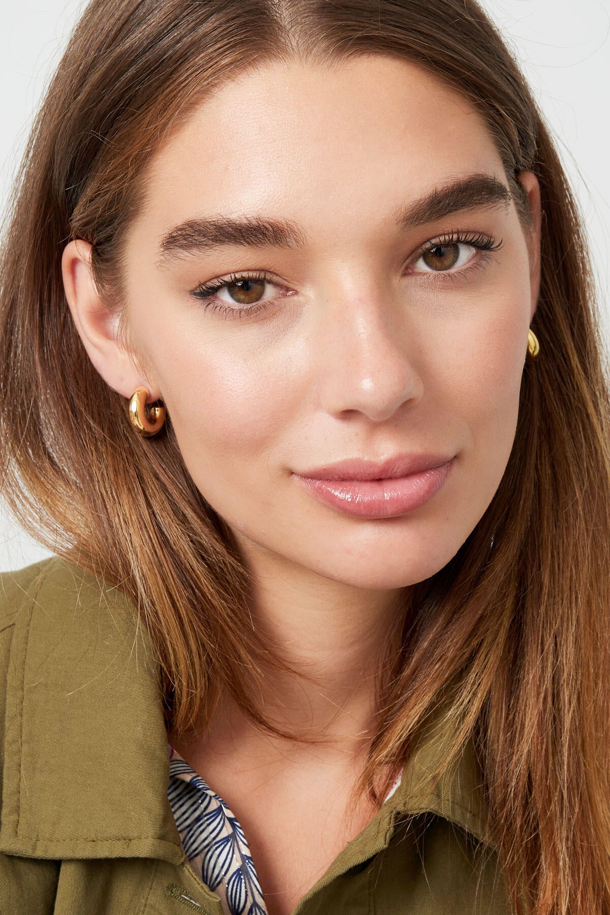 Stylish Stainless Steel Hoop Earrings in Silver & Gold