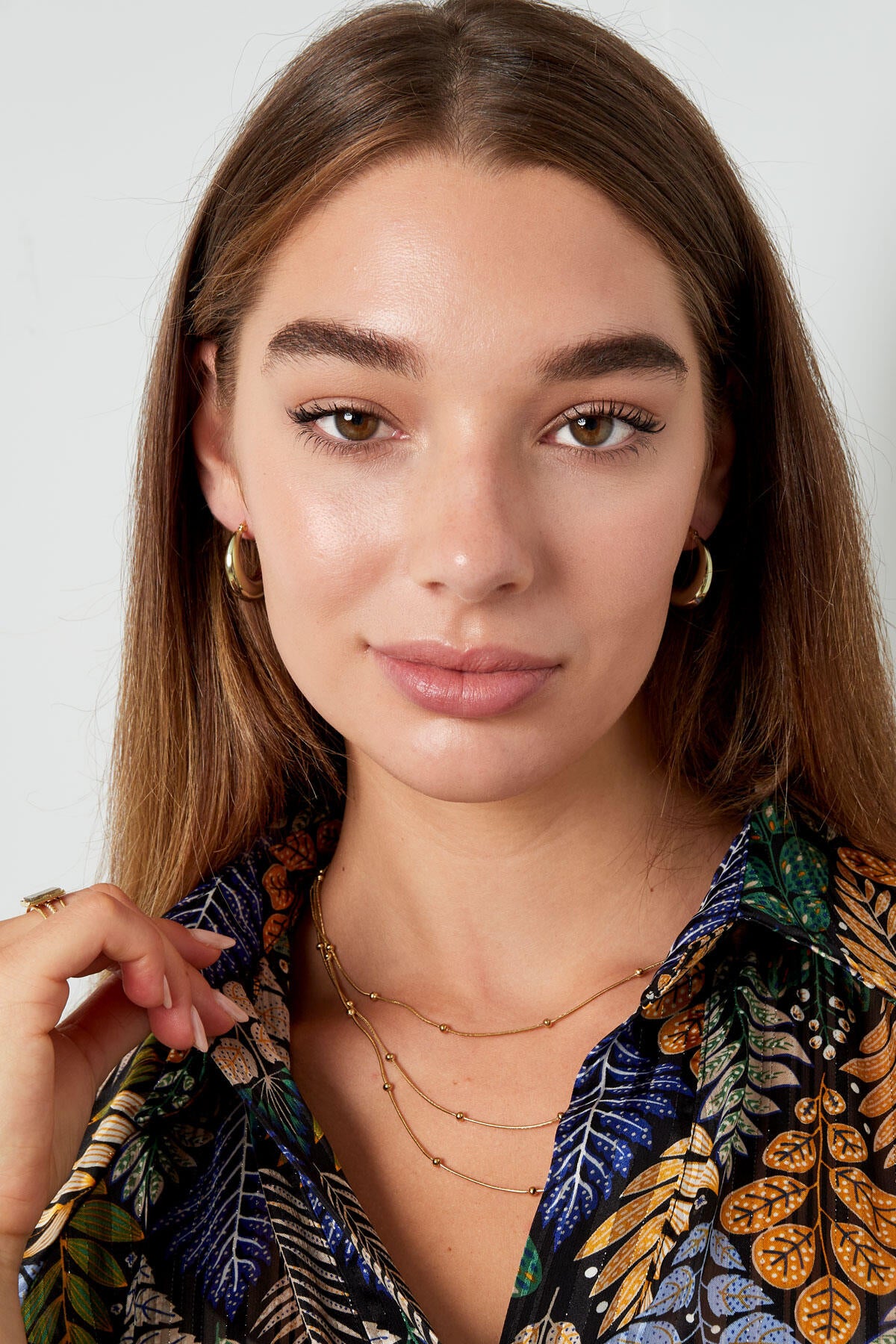 Stylish Stainless Steel Hoop Earrings - Silver & Gold