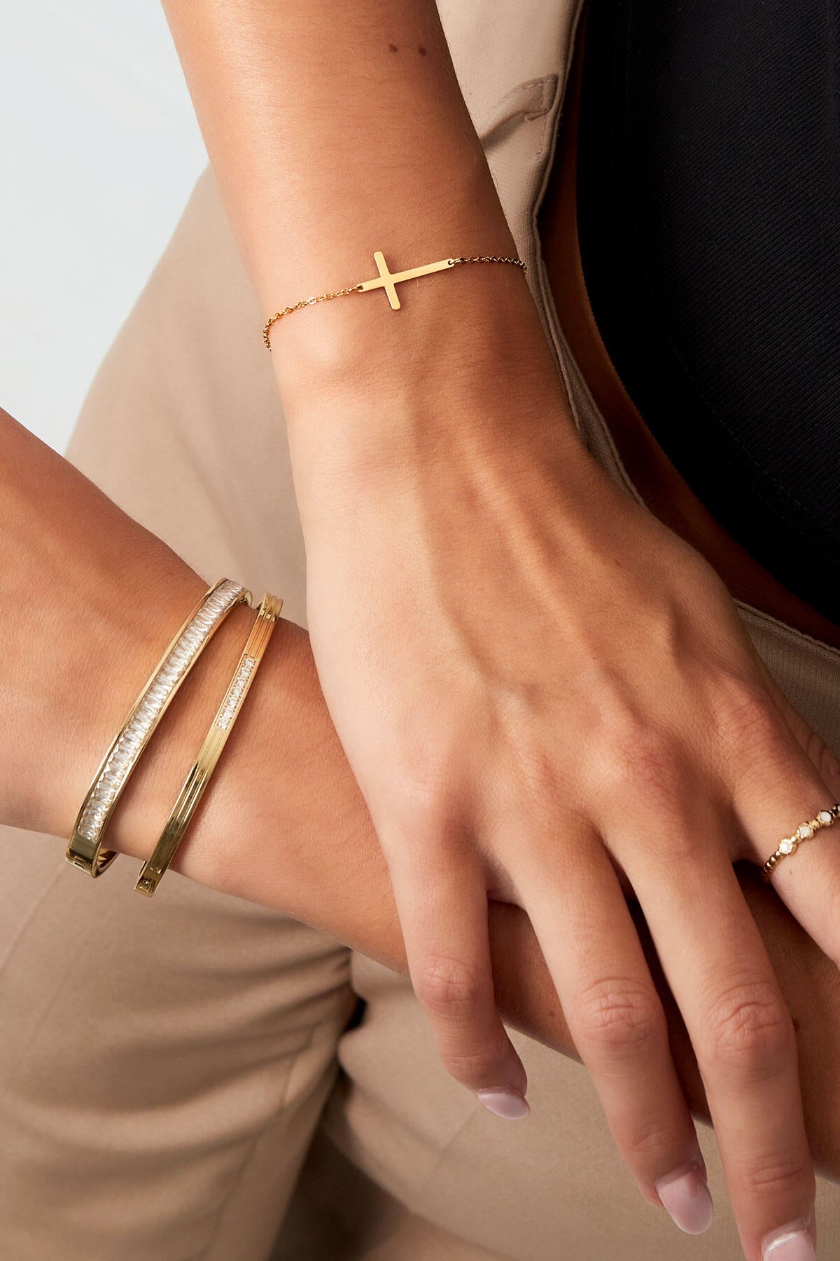 Stylish Stainless Steel Charm Bracelets in Silver & Gold