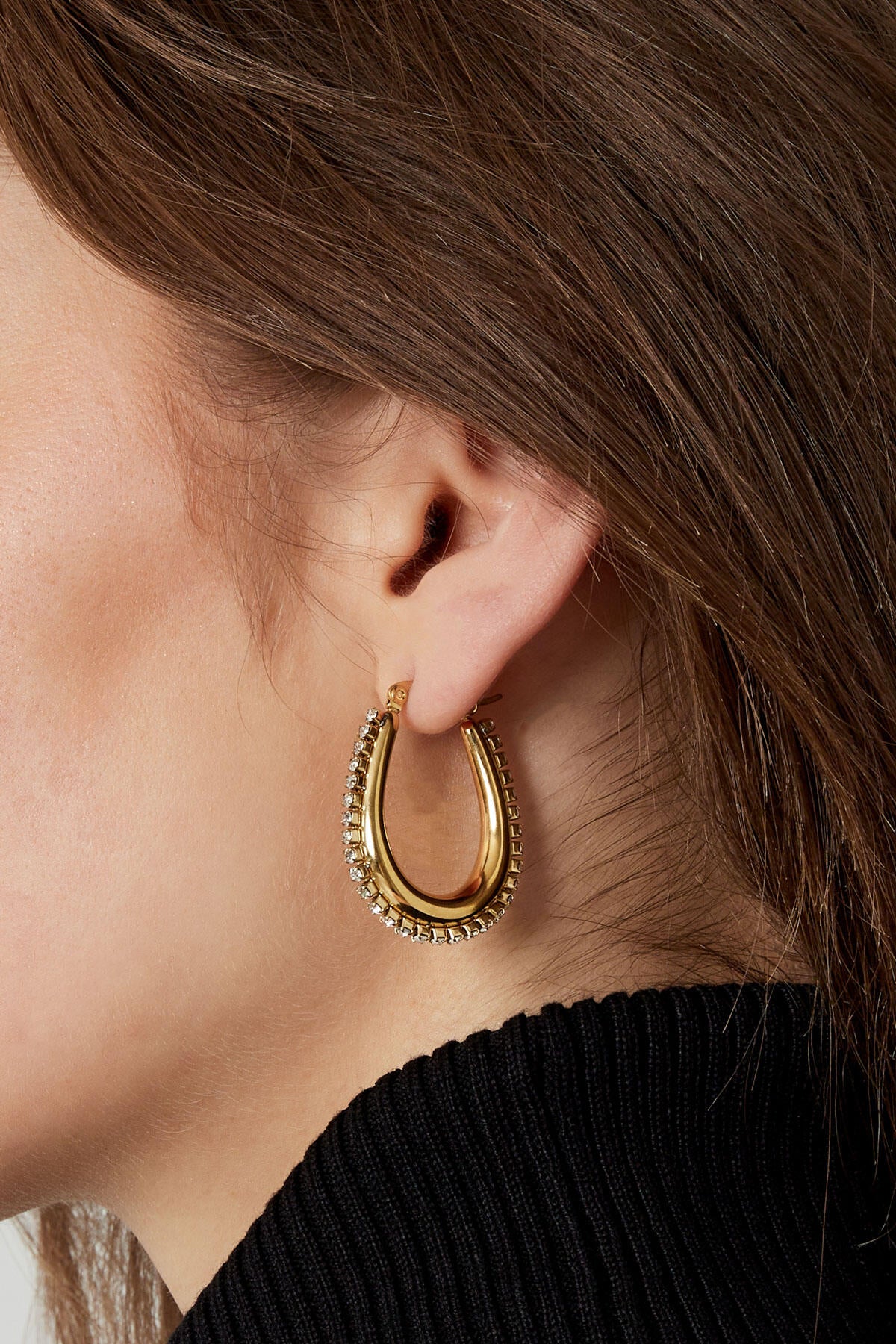 Stylish Statement Hoop Earrings in Silver & Gold