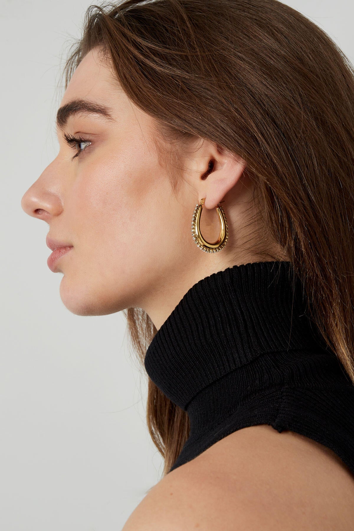 Stylish Statement Hoop Earrings in Silver & Gold