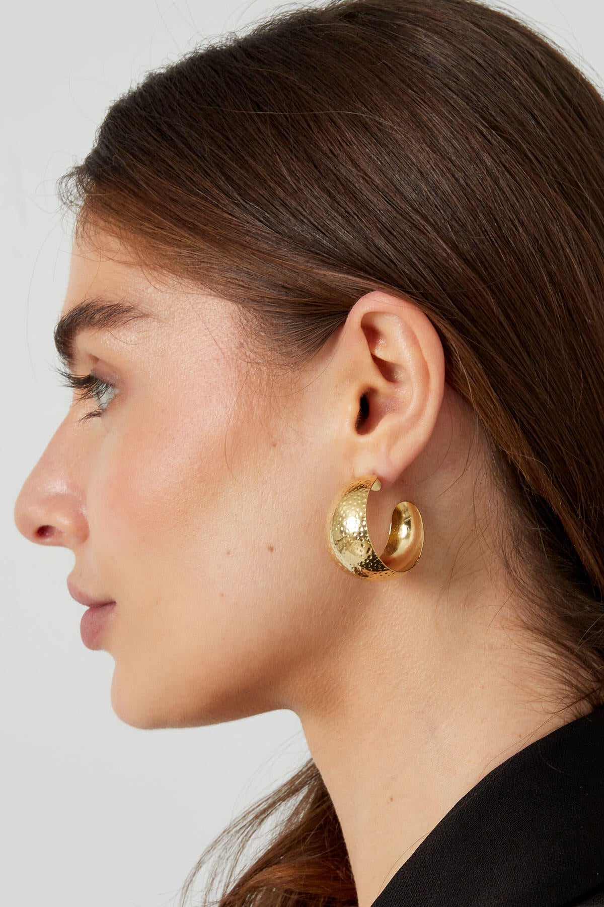 Stylish Stainless Steel Hoop Earrings - Silver & Gold