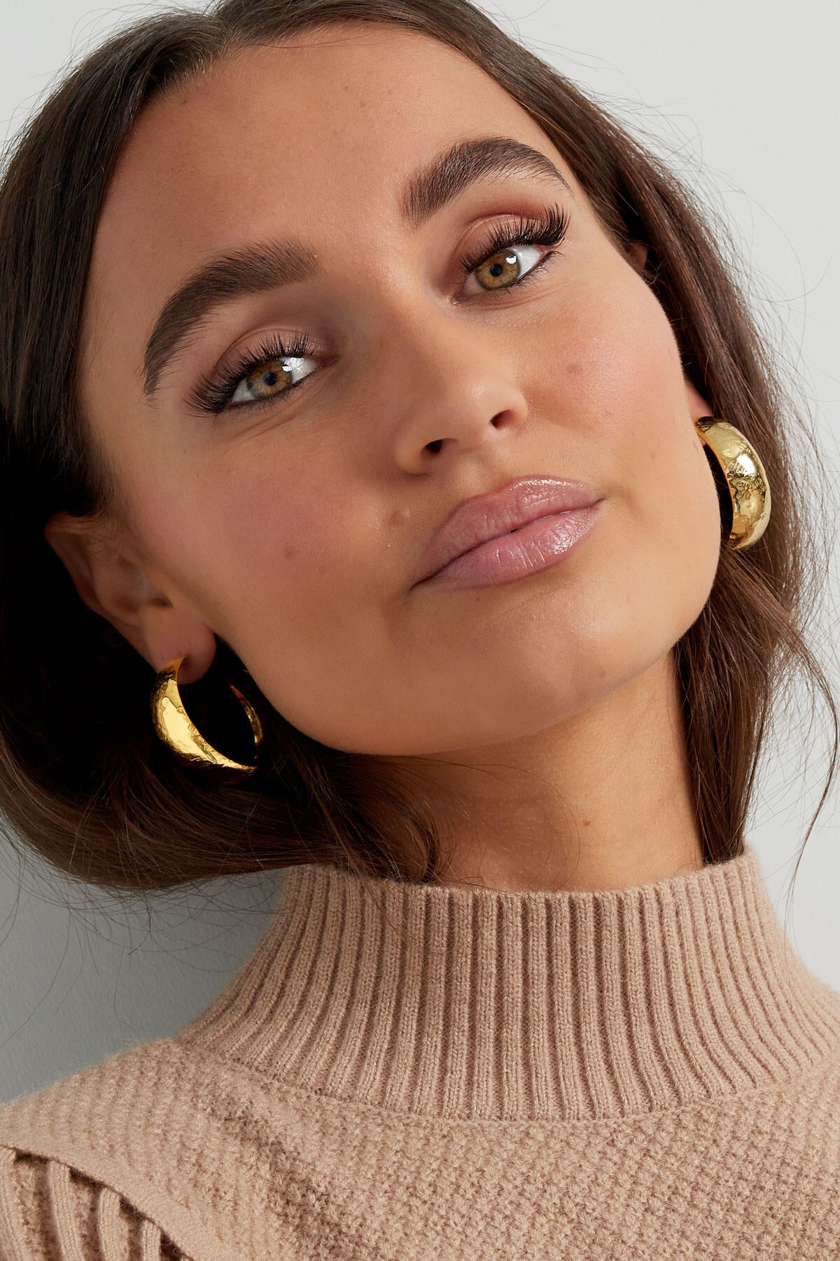 Stylish Statement Hoop Earrings in Silver & Gold