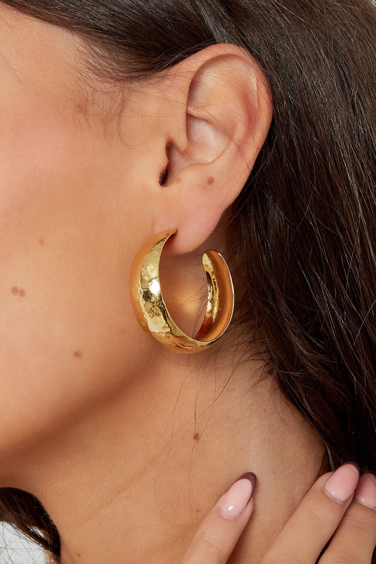 Stylish Statement Hoop Earrings in Silver & Gold