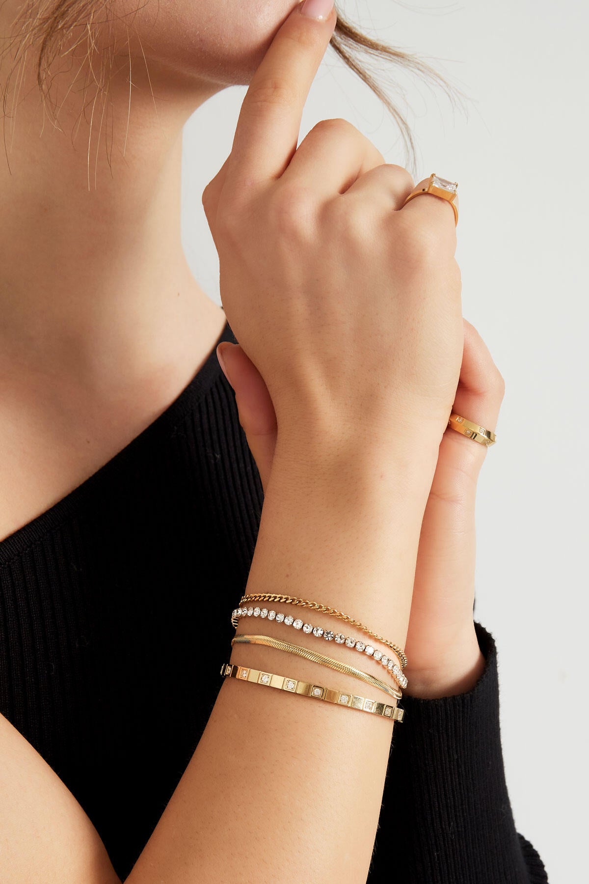 Elegant Stainless Steel Chain Bracelets - Silver & Gold