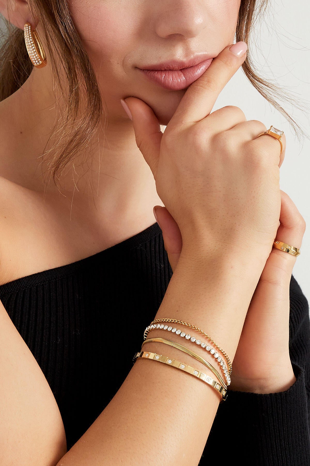 Elegant Stainless Steel Chain Bracelets - Silver & Gold