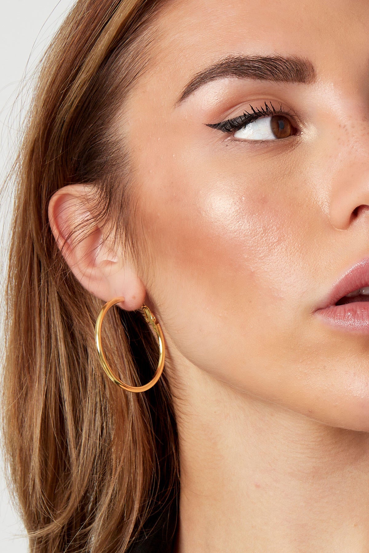 Stylish Basic Hoop Earrings in Silver & Gold