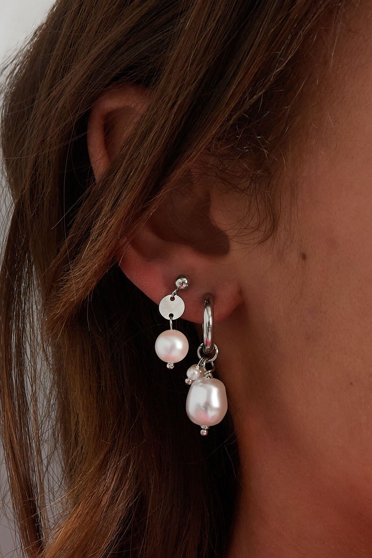 Elegant Drop Earrings in Silver & Gold