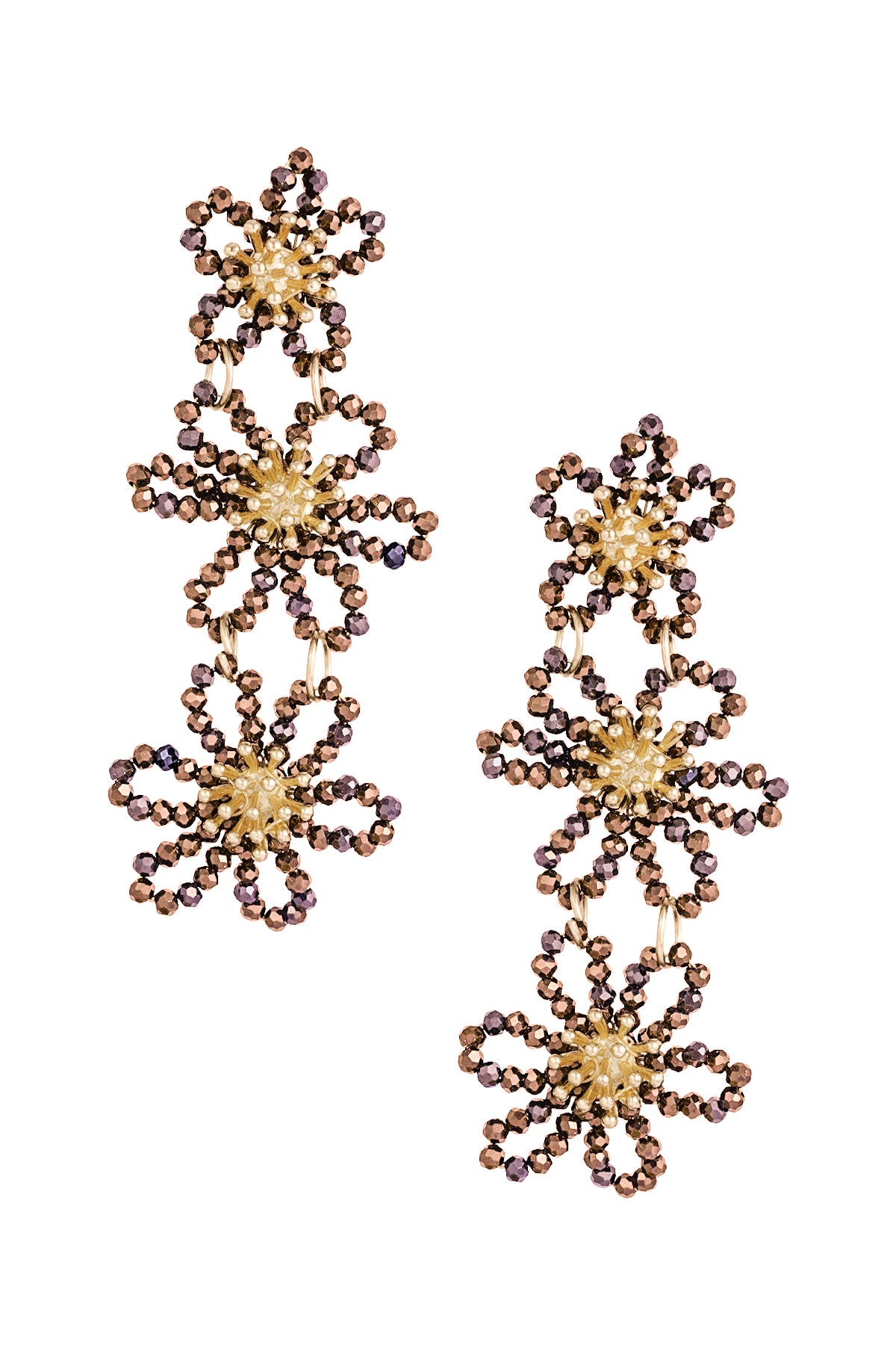 Elegant Multicolour Crystal Dangle Earrings for Women