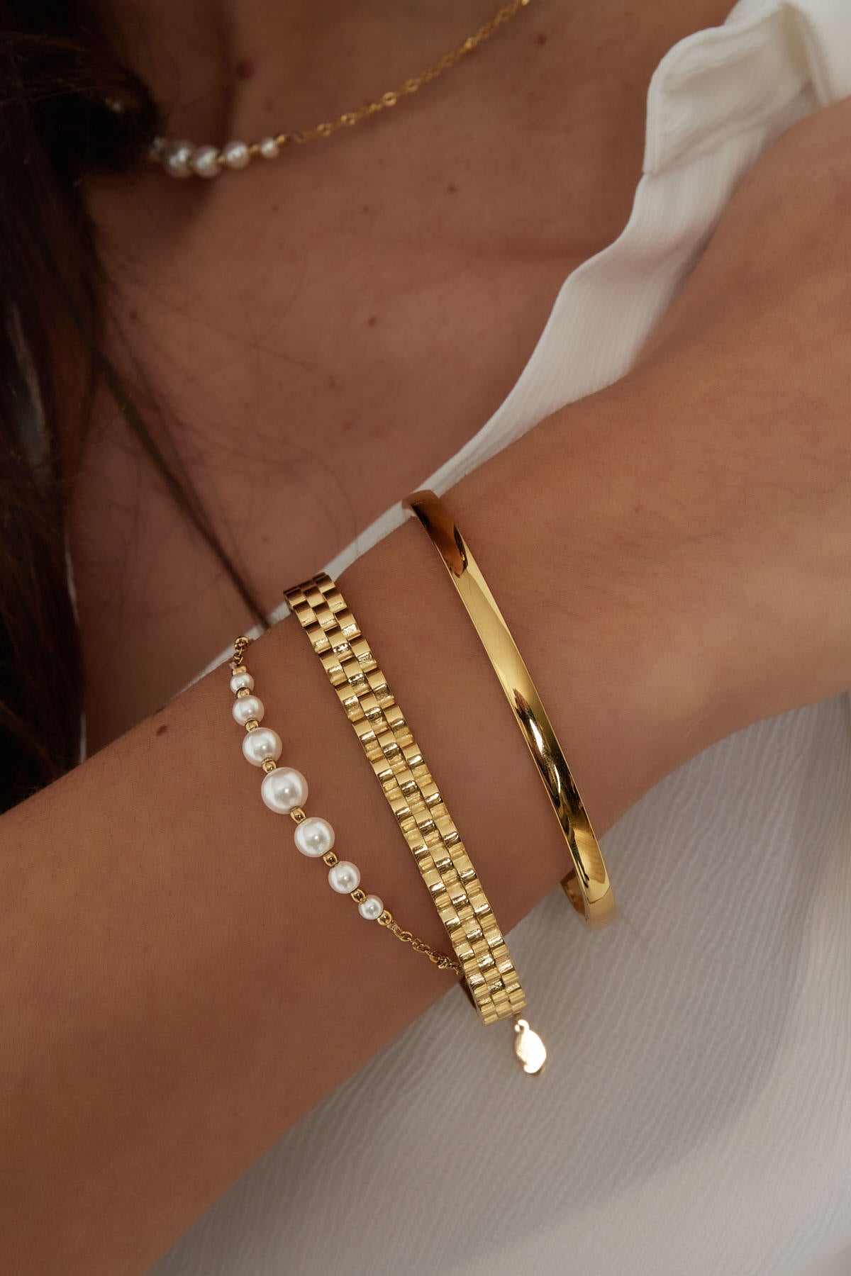 Stylish Stainless Steel Charm Bracelet for Women