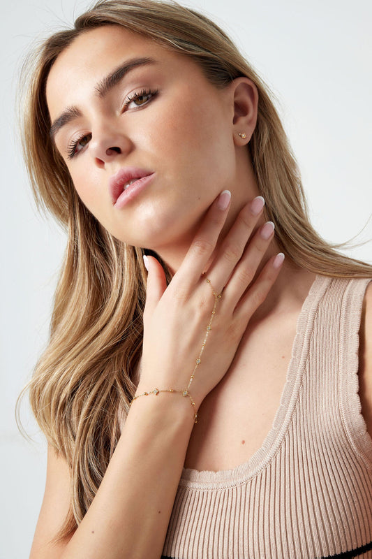 Elegant Stainless Steel Hand Chain in Silver and Gold
