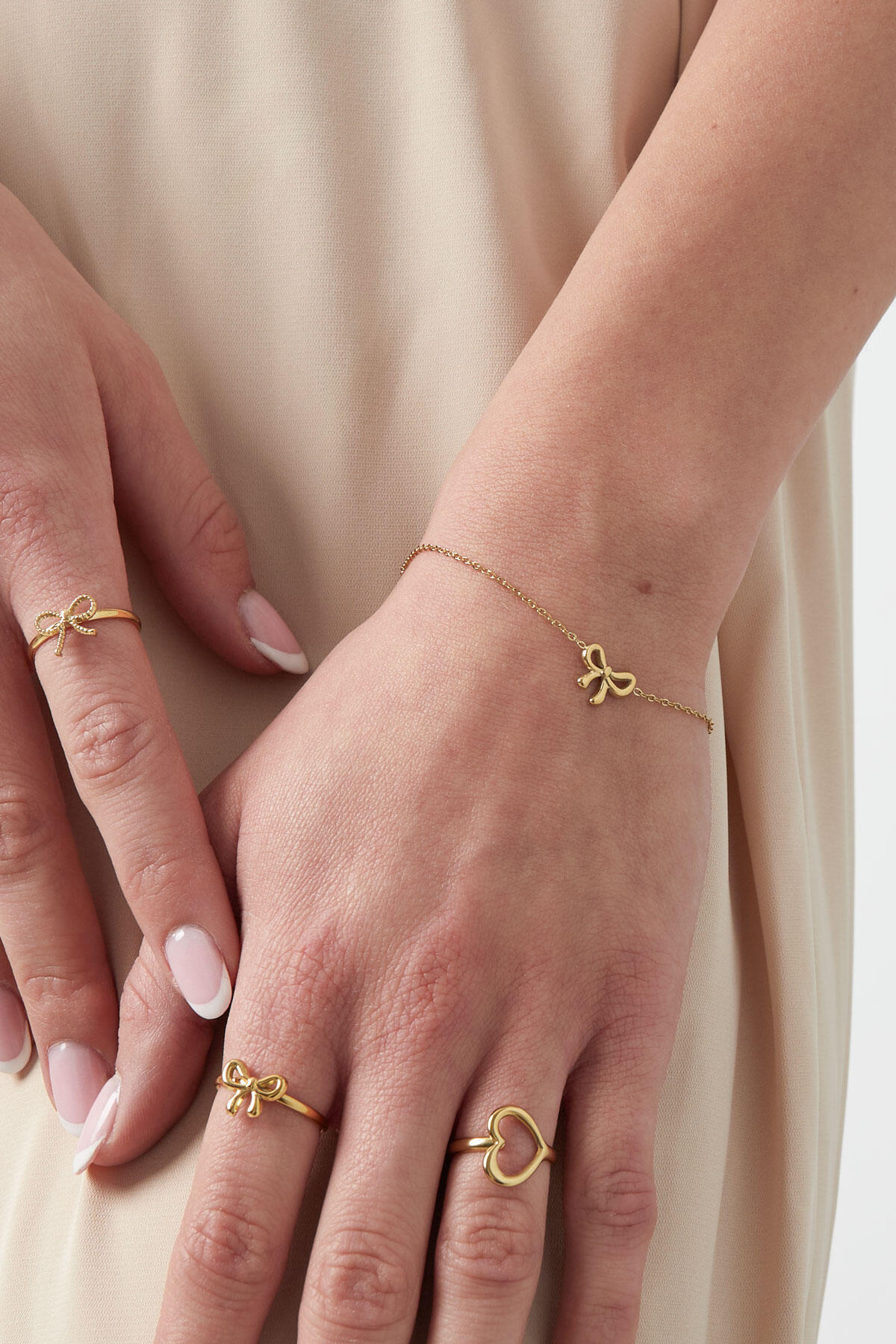 Elegant Stainless Steel Charm Bracelets - Silver & Gold