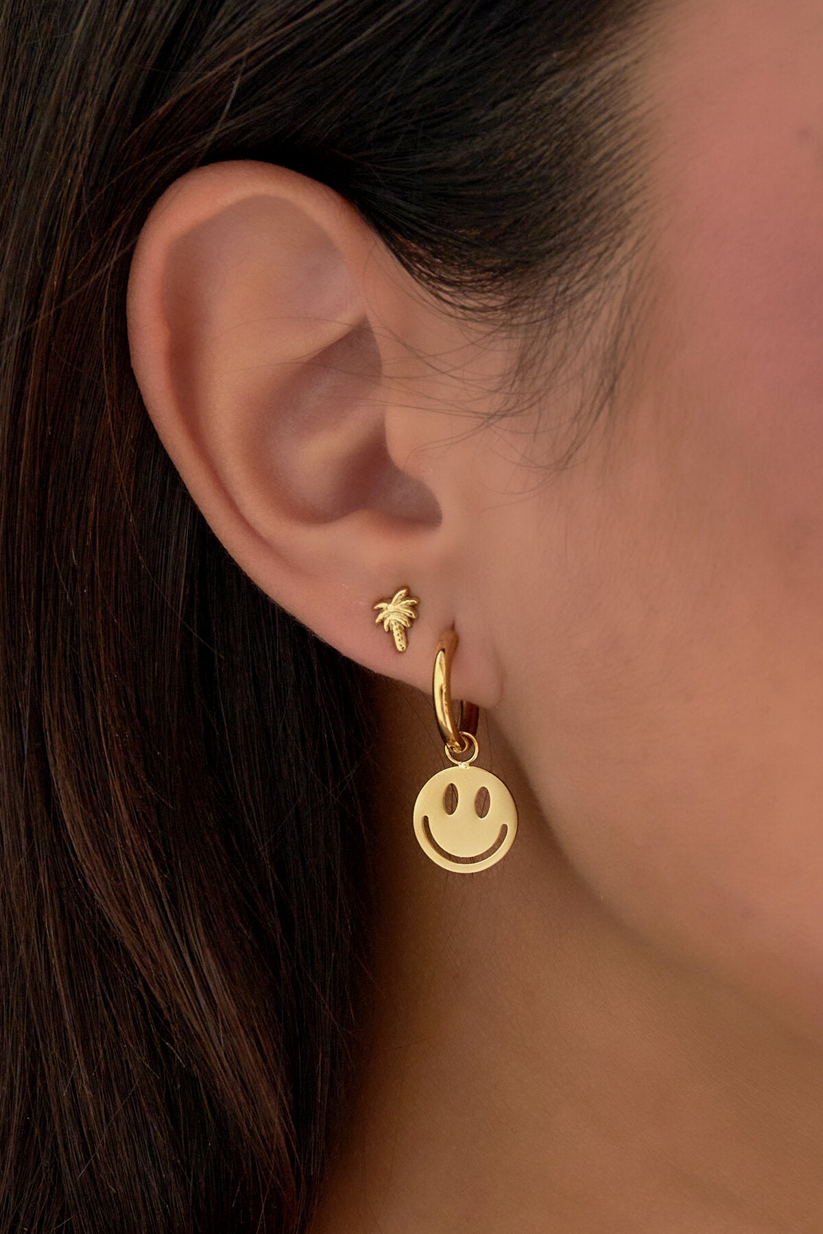 Elegant Smiling Face Drop Earrings for Daily Wear