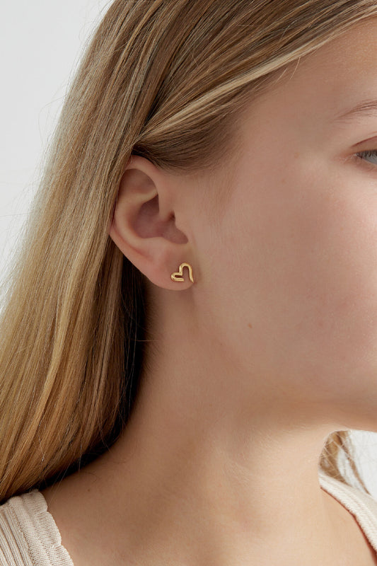 Elegant Mini Heart Stud Earrings for Everyday Wear