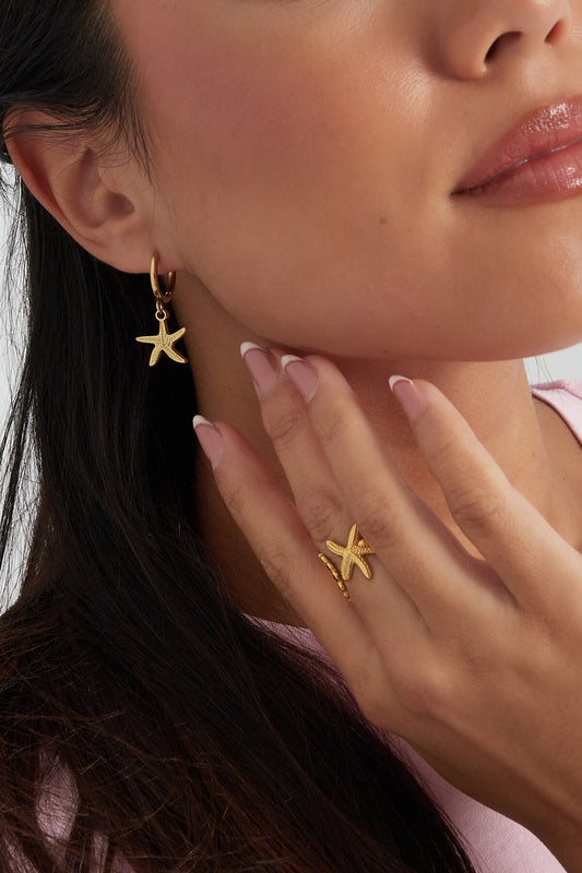 Stylish Drop Earrings in Silver & Gold