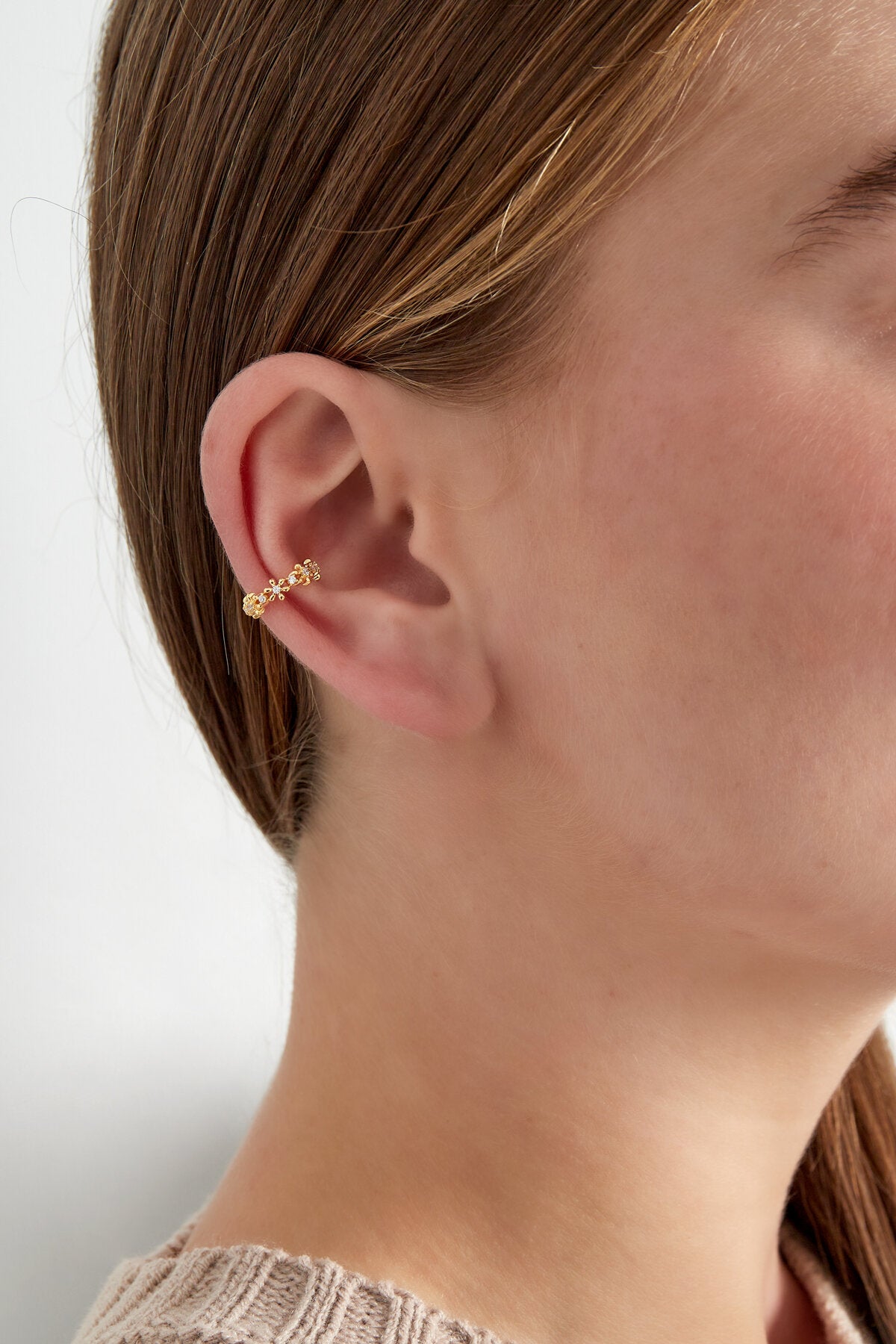 Elegant Flower Ear Cuff for Everyday Chic