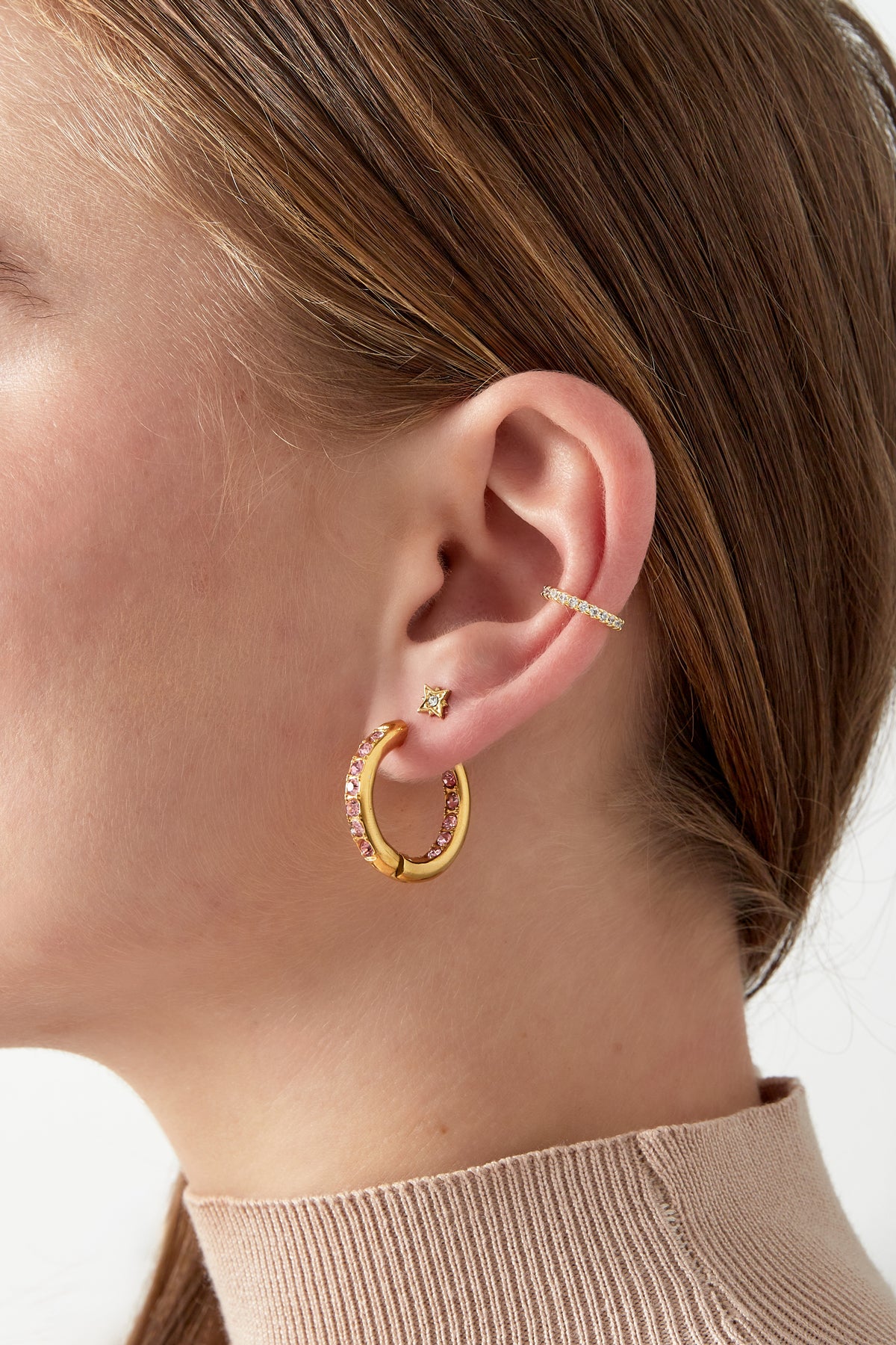 Elegant Copper Ear Cuffs in Silver & Gold