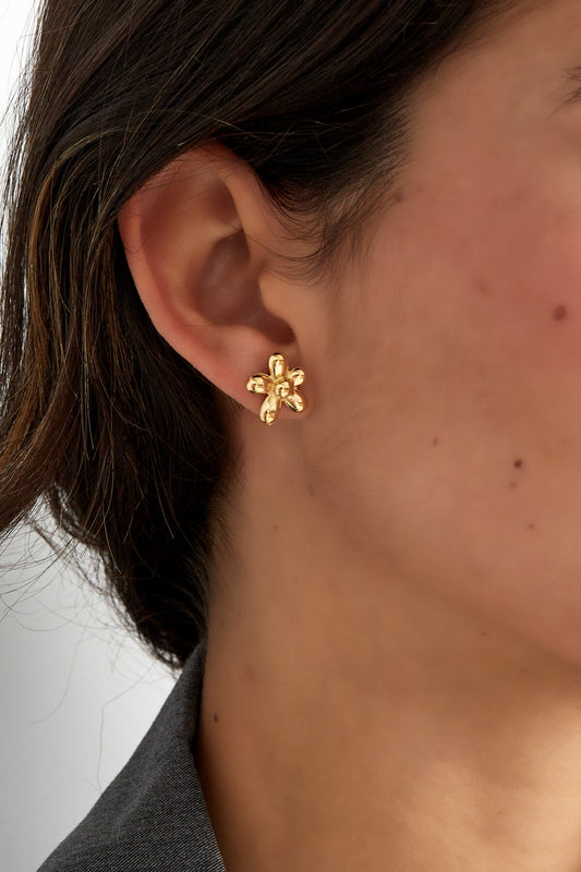 Stylish Mini Stud Earrings in Silver & Gold