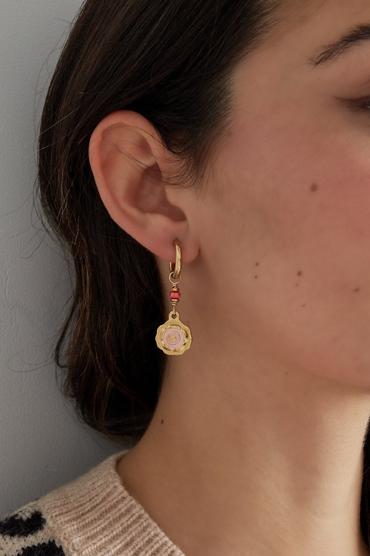 Elegant Pink & Red Drop Earrings for Statement Style