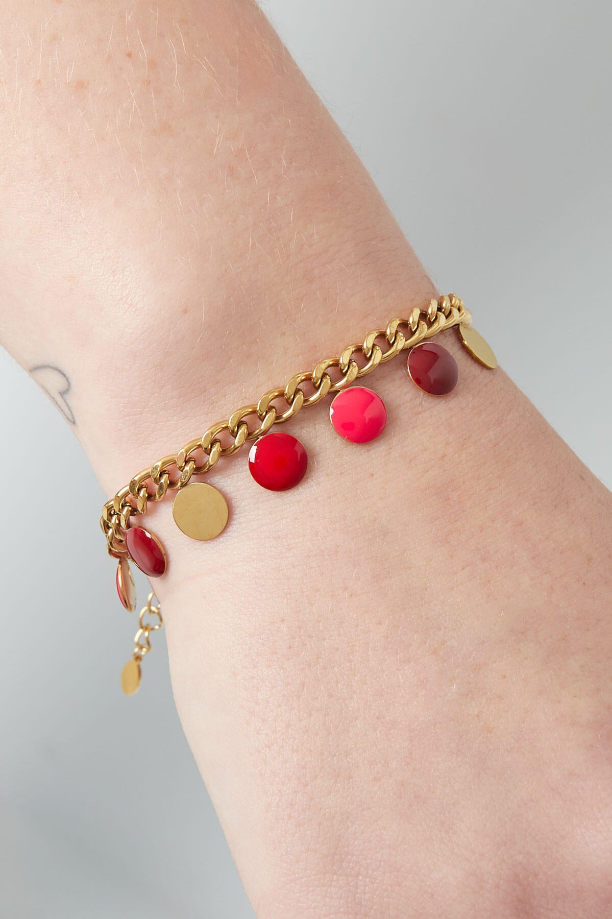 Elegant Gold Color Statement Charm Bracelet