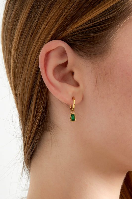 Stylish Pink & Green Drop Earrings for Spring