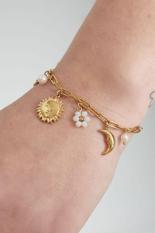 Elegant Charm Bracelets in Silver & Gold