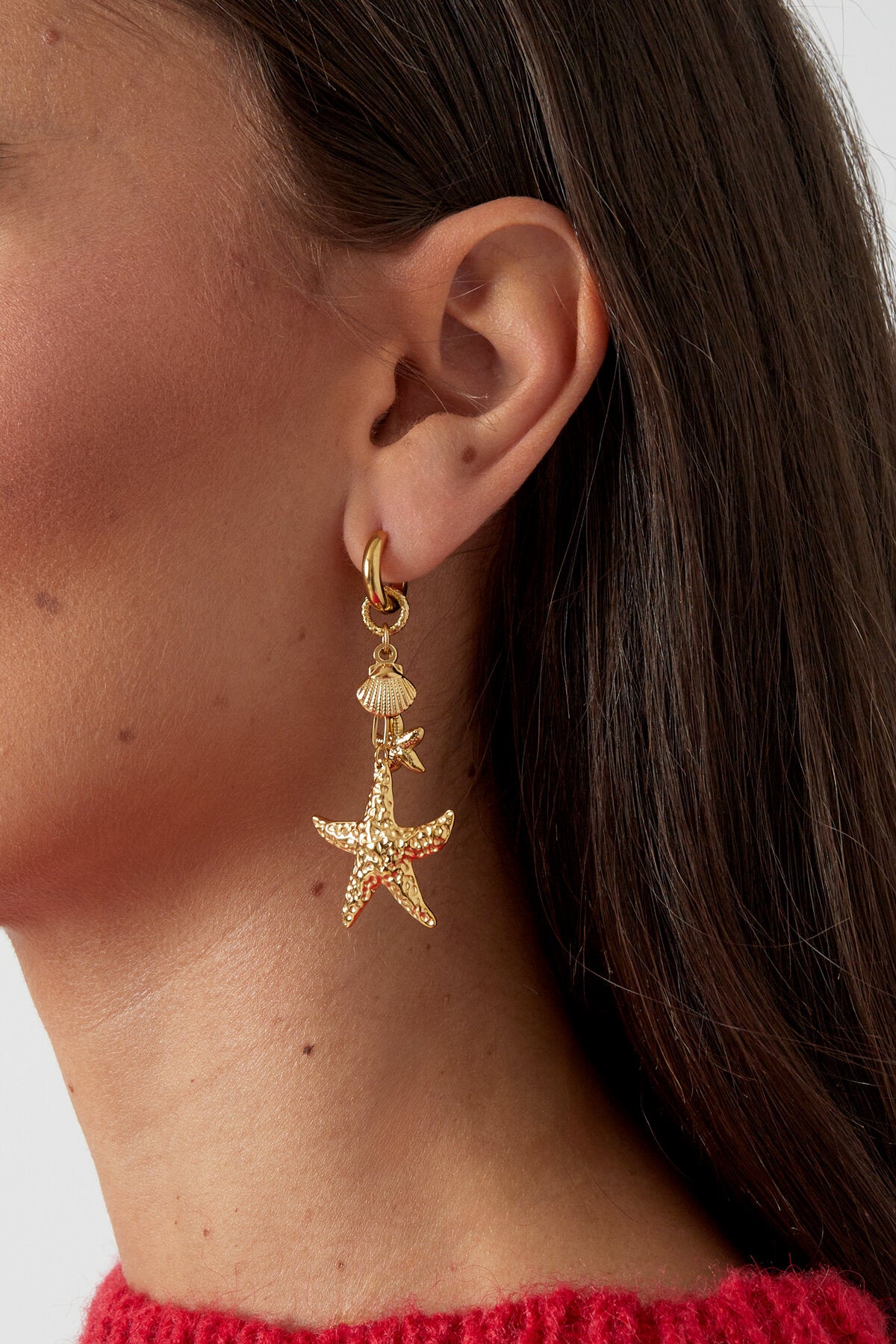 Stylish Statement Drop Earrings in Silver & Gold