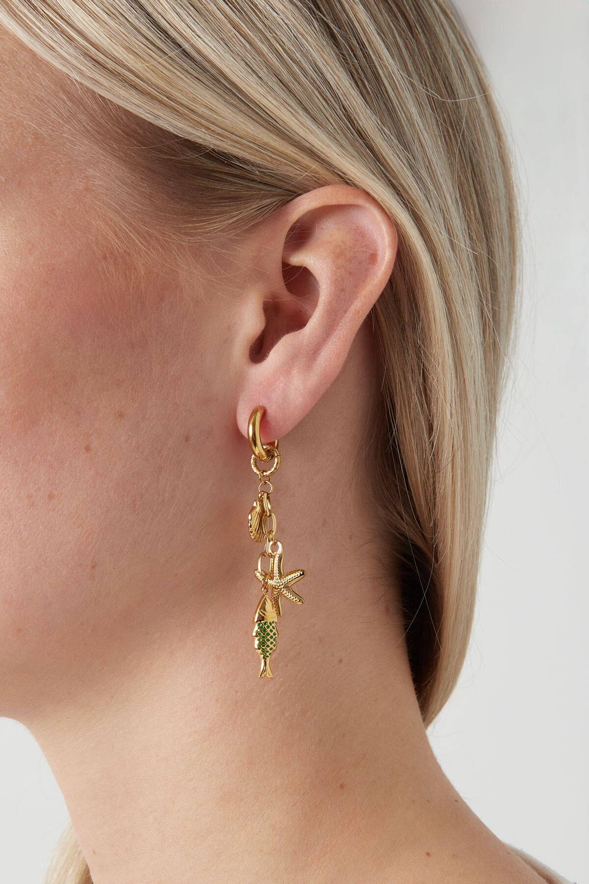 Elegant Statement Drop Earrings in Silver & Gold