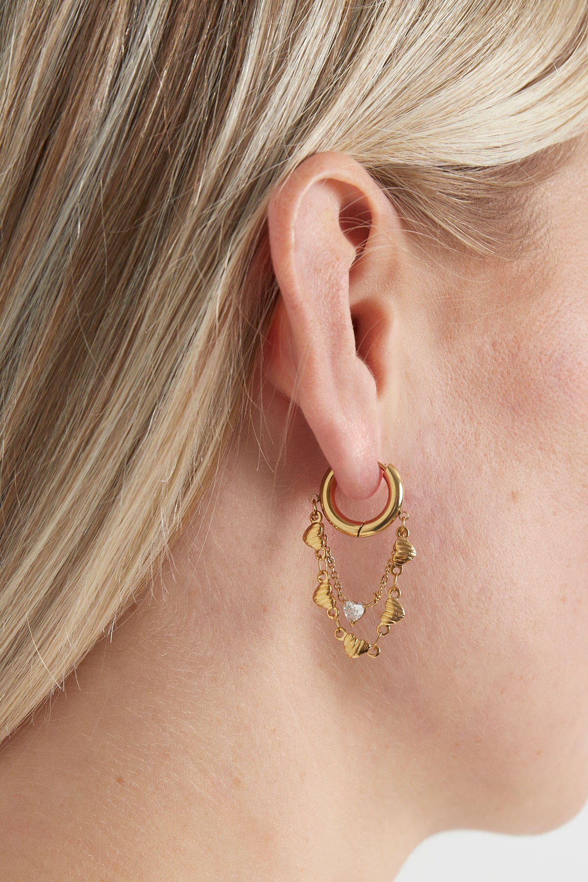 Elegant Drop Earrings in Silver & Gold