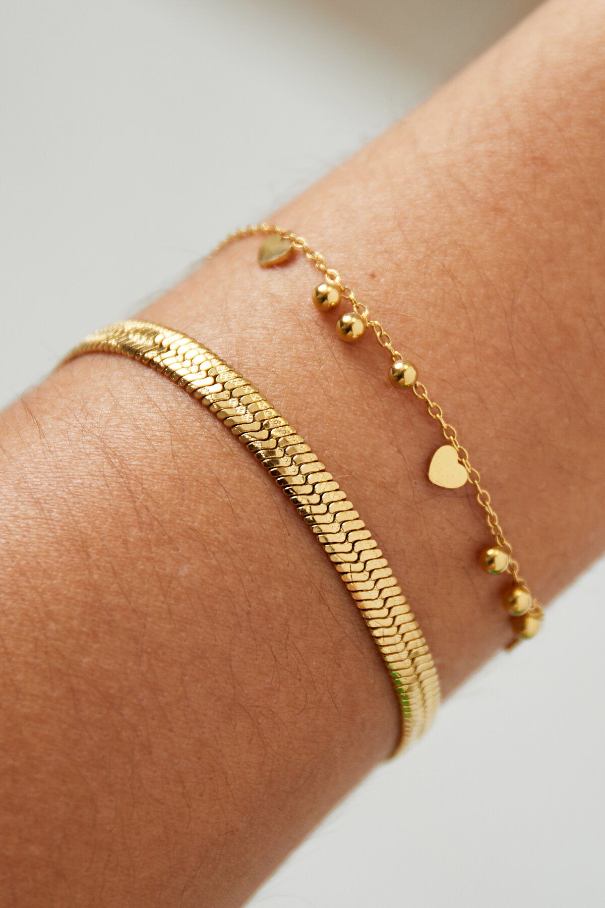 Stylish Woven Chain Bracelet - Silver & Gold