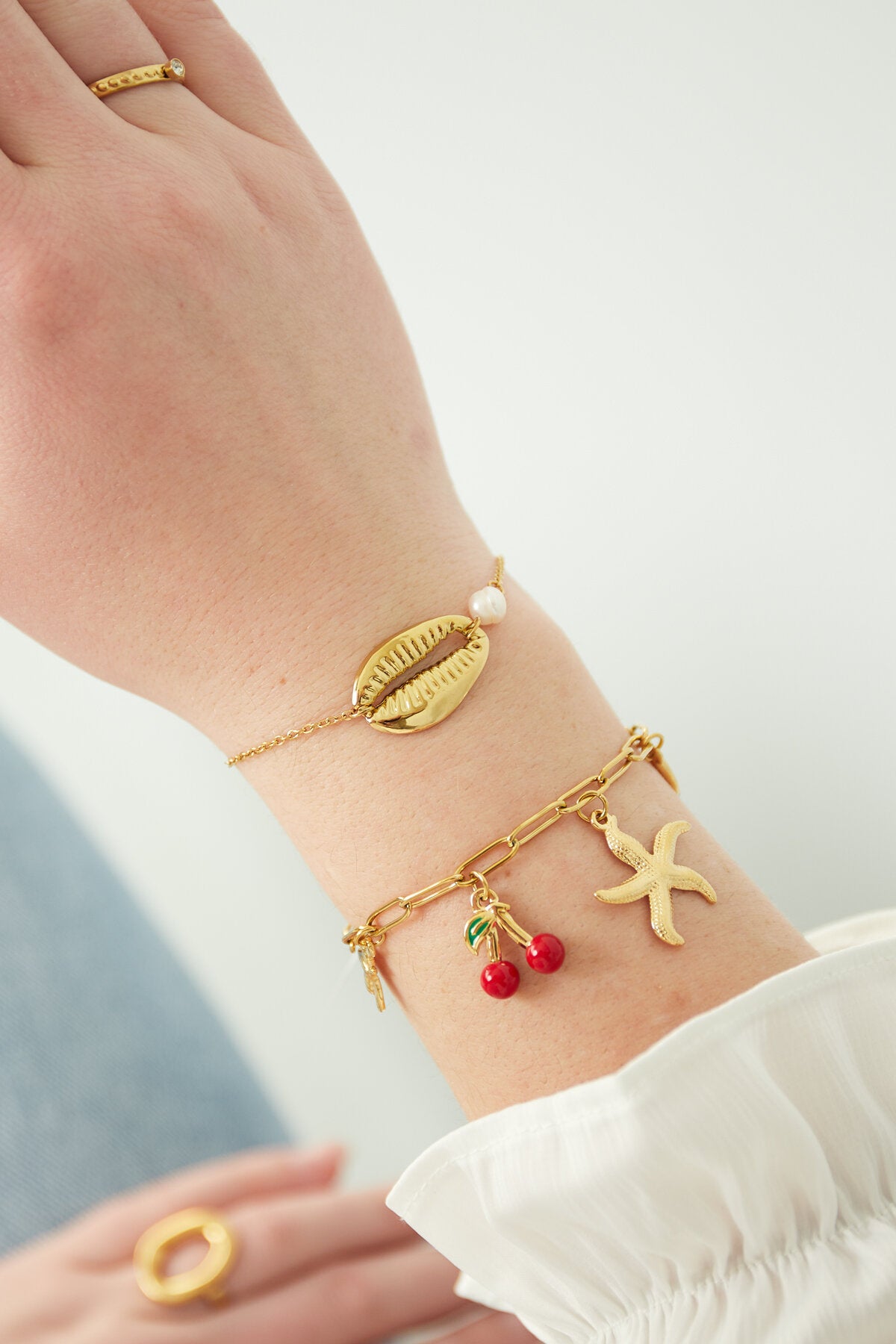 Elegant Charm Bracelets in Silver & Gold
