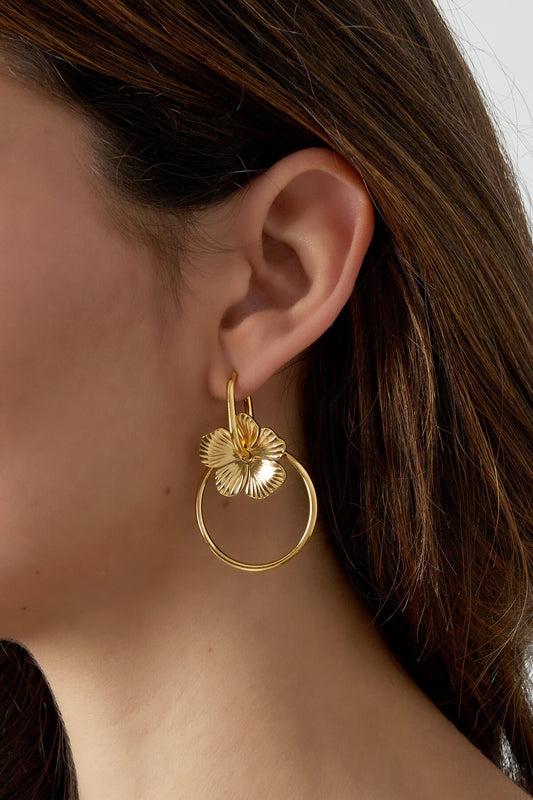 Elegant Statement Drop Earrings in Silver and Gold