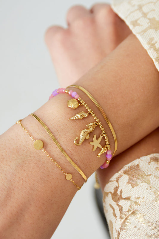 Stylish Stainless Steel Charm Bracelets - Silver & Gold