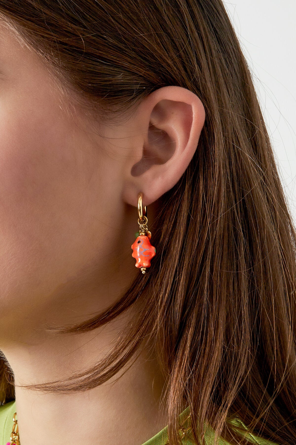 Stylish Pink & Orange Fish Drop Earrings for Spring/Summer