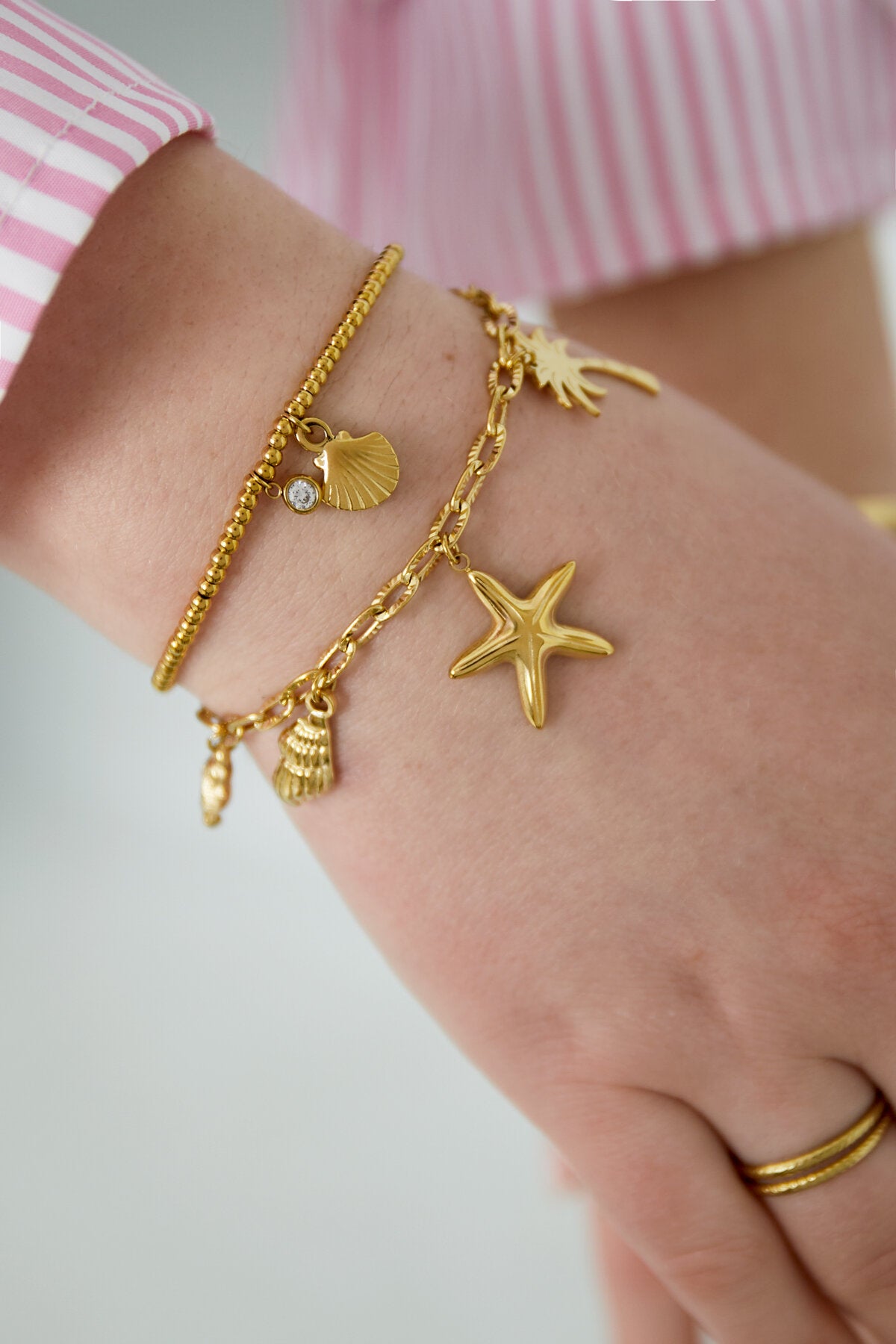 Elegant Charm Bracelets in Silver & Gold